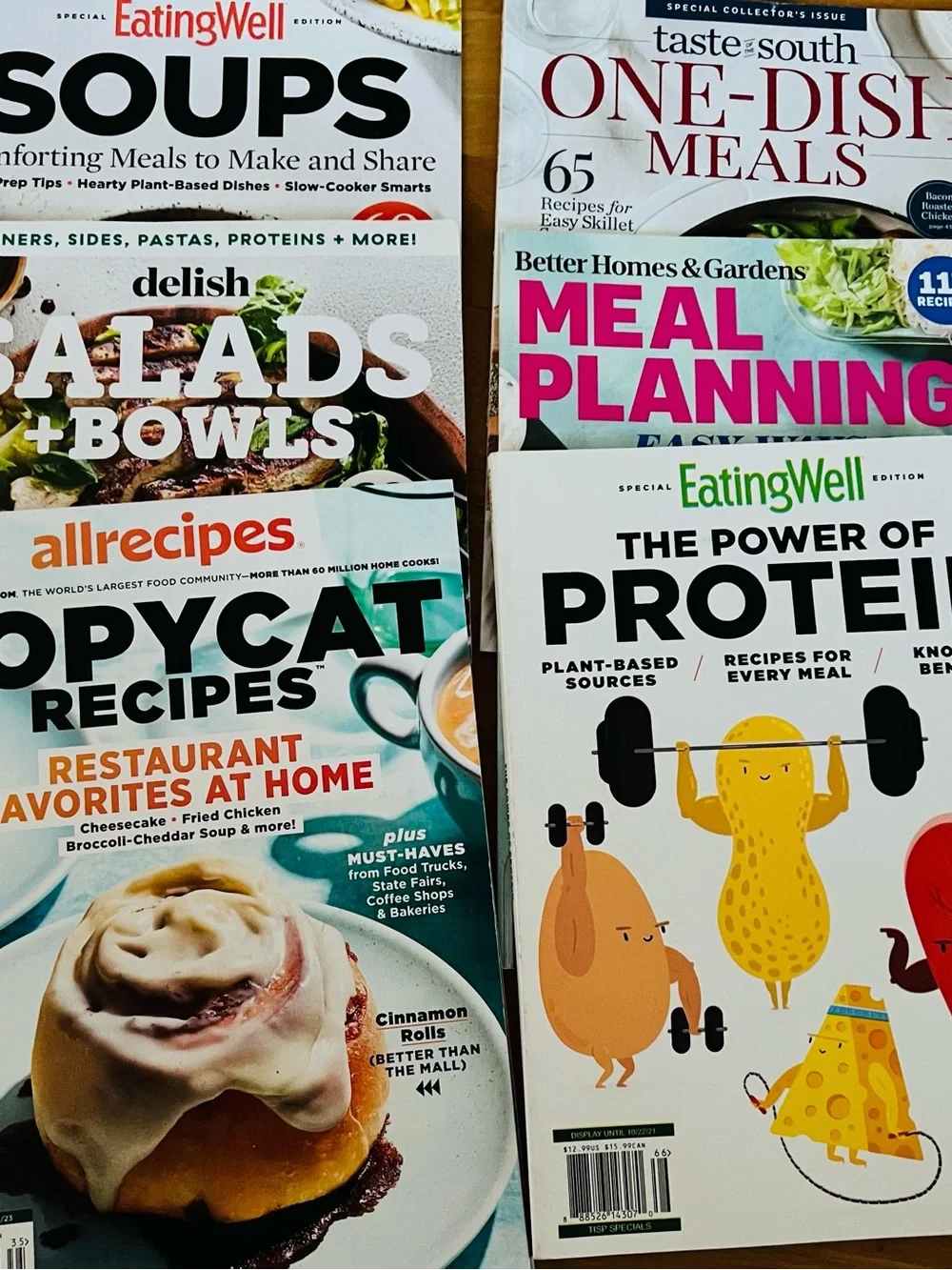 Lot of 6 Cooking Magazines